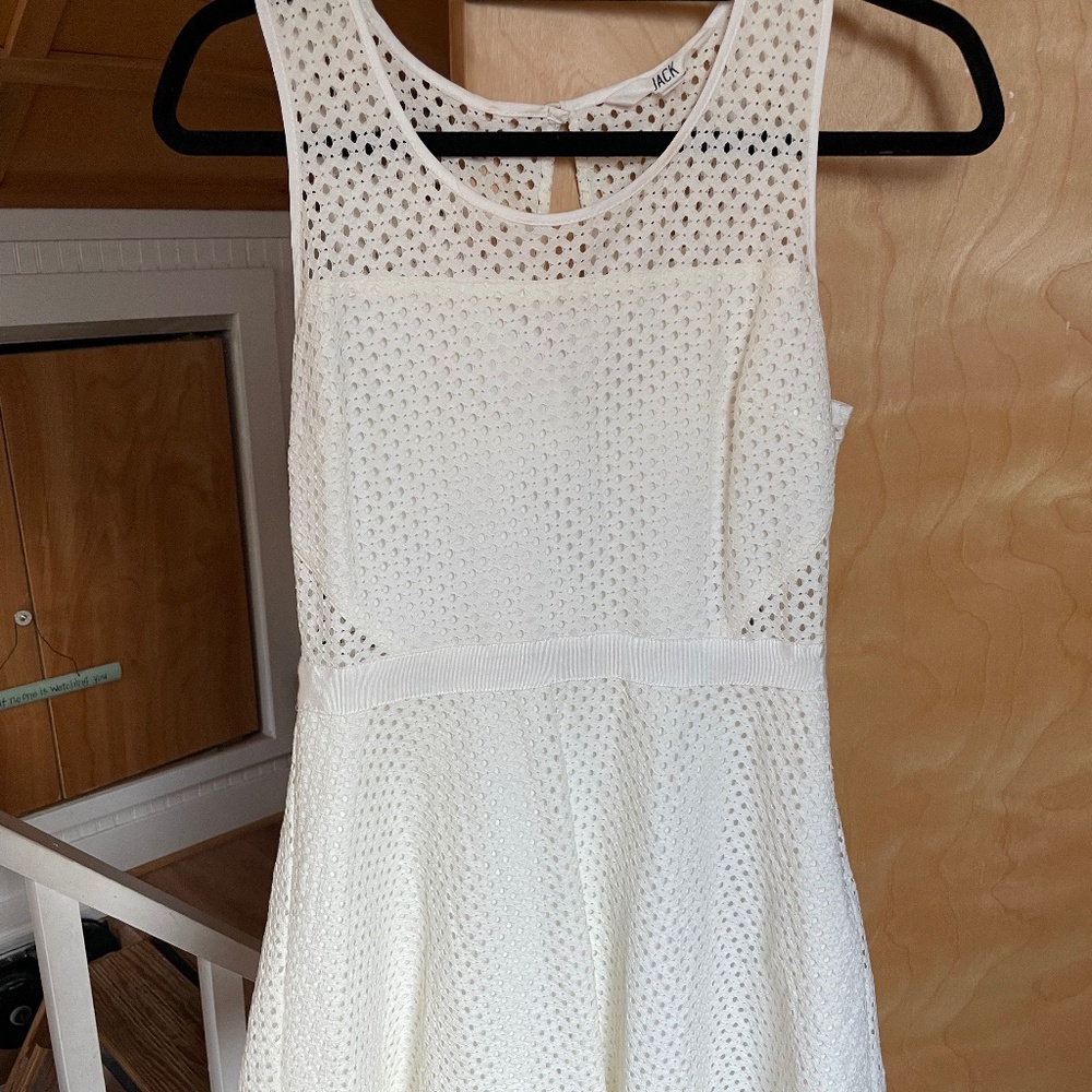 LIKE NEW JACK WHITE EYELET DRESS - SIZE 6